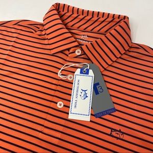 Southern Tide Striped Short Sleeve Golf Polo Shirt